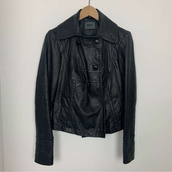 ONLY Limitless Garnet Leather Jacket - Picture 10 of 16
